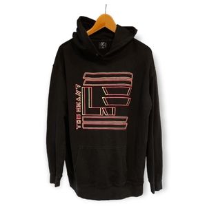 LF THE BRAND SIZE MEDIUM 100% COTTON BLACK NEON LOGO HOODIE SWEATSHIRT